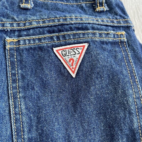 Guess Georges Marciano Vintage Denim Mini Skirt Women’s 28 Blue High Waist USA - Picture 7 of 11